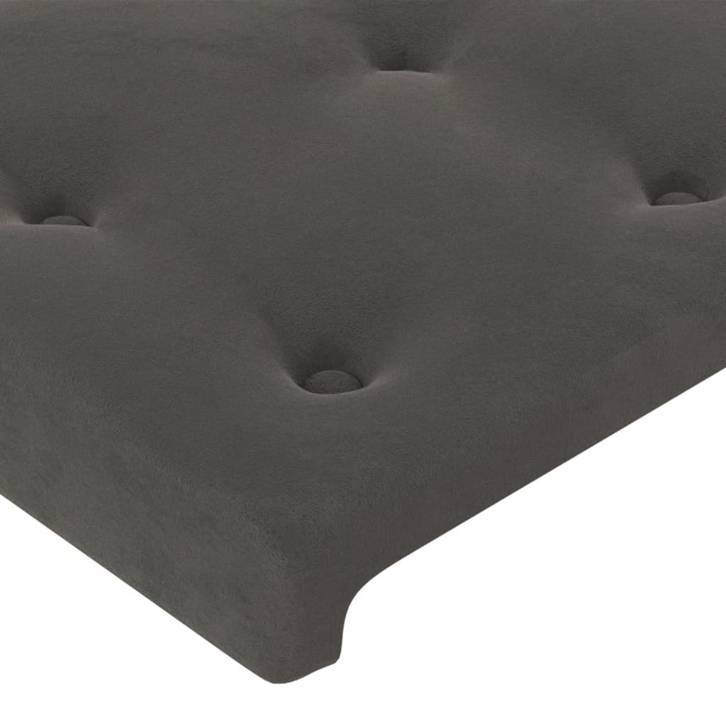 Kopfteil mit Ohren Dunkelgrau 93x23x78/88 cm Samt